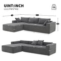 9587G Package Gray Chenille 1 Seat