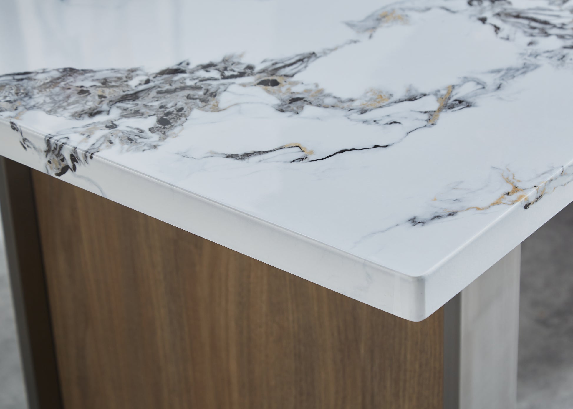 Elegant Marble Mdf Dinning Table For 6 Or 8, Rectangular 70.8"L*35.4"W*29.8"H, Luxurious Faux Marble High Quality Stainless Steel Legs Modern, Durable, Easy To Assemble For Kitchen Living Room, White White Ergonomic Kitchen Rectangular White Gold Seats 6