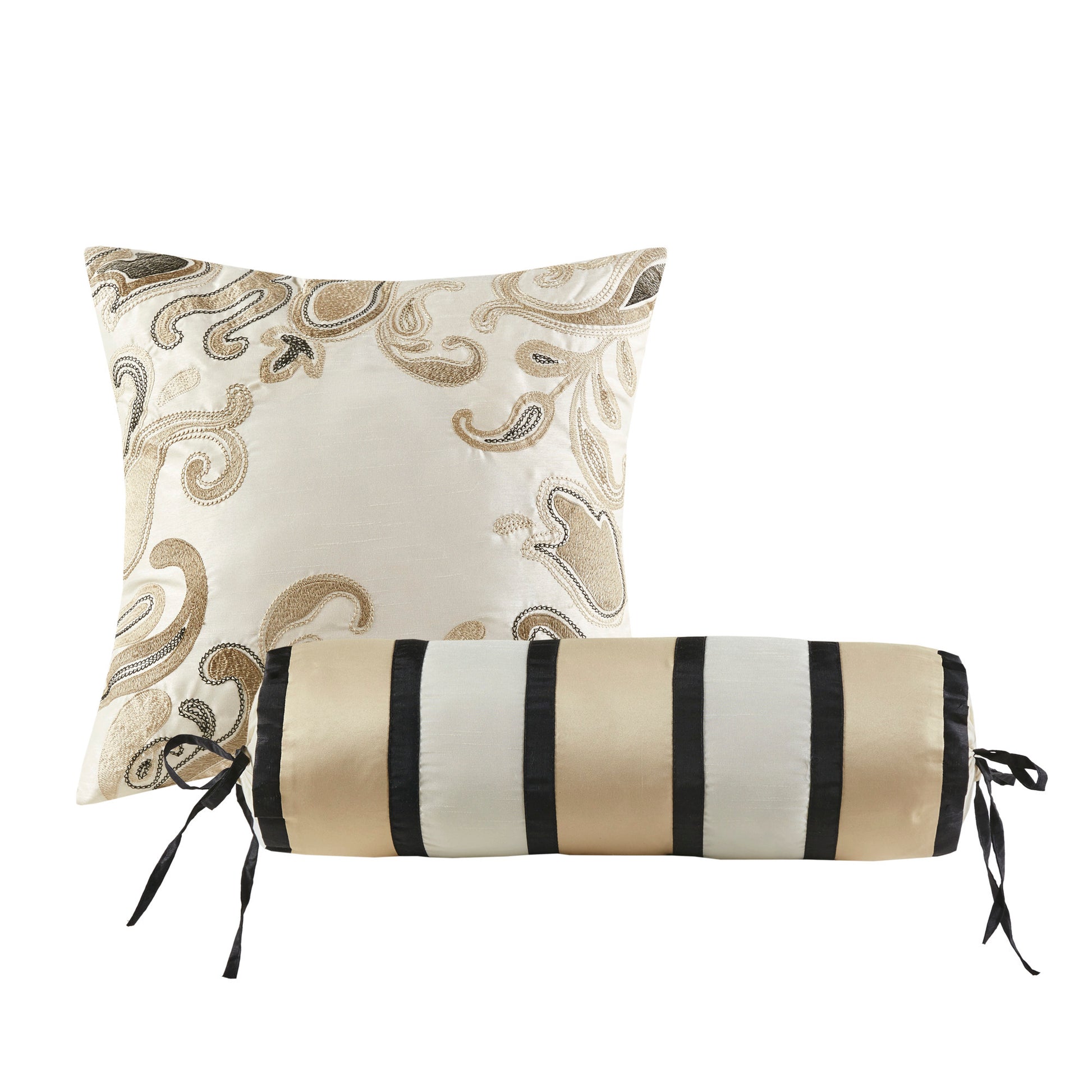 5 Piece Jacquard Bedspread Set With Throw Pillows Black Queen Queen Black Cotton