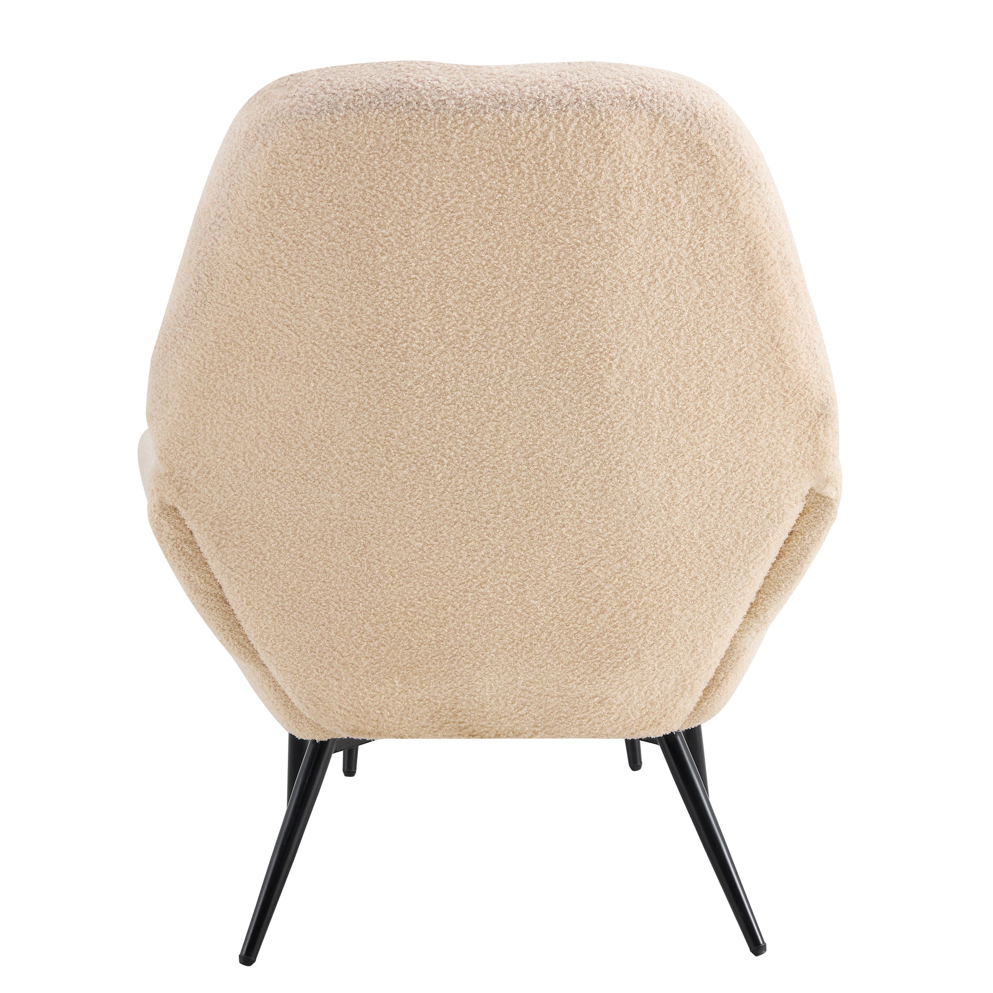 Light Luxury Single Sofa Modern Simple Living Room Balcony Leisure Sofa Chair,Beige Beige Sherpa 1 Seat