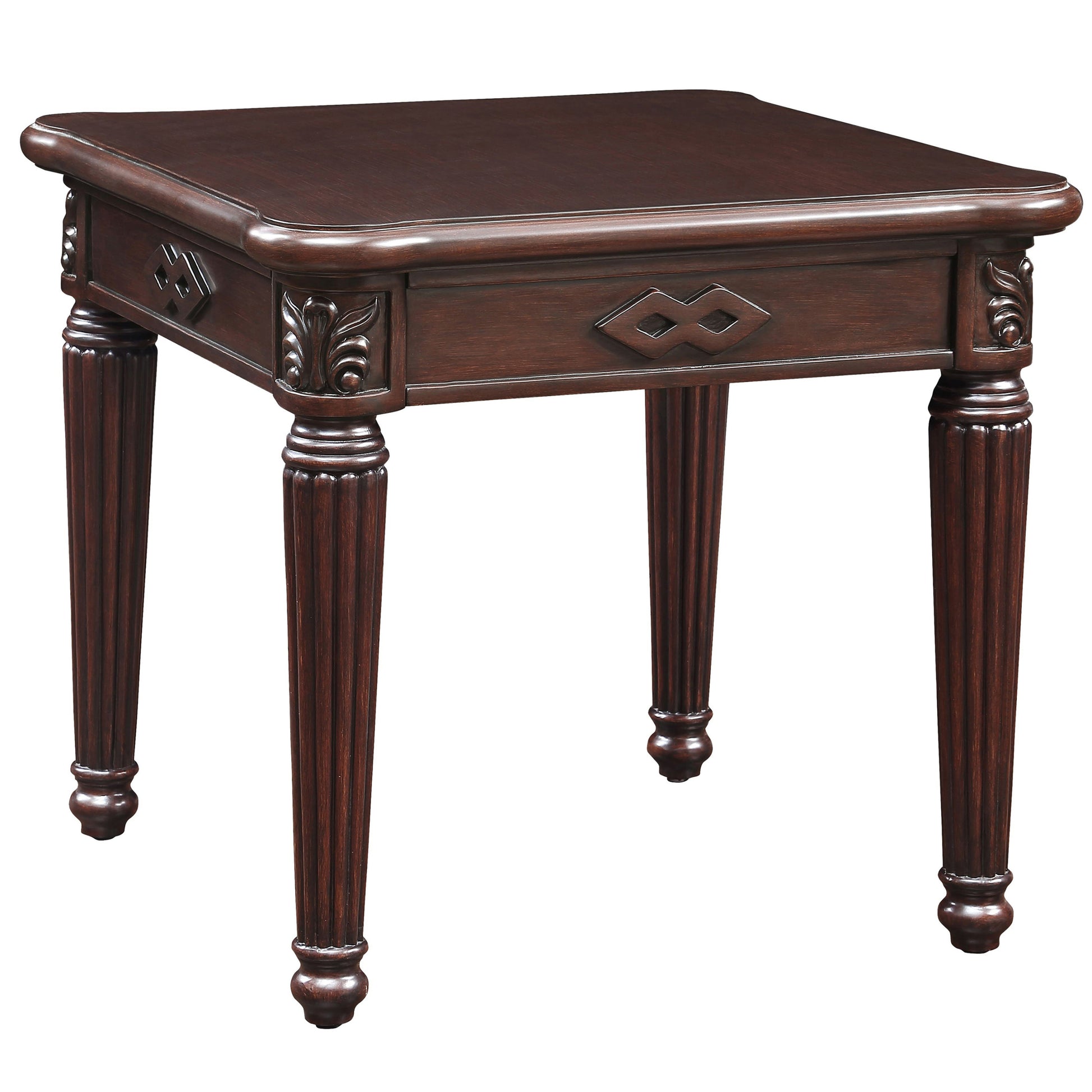 Espresso End Table With Turned Leg Espresso Espresso Primary Living Space Traditional Poplar Rectangular Wood