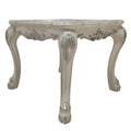 Bone White End Table With Claw Leg White Primary Living Space Traditional Square Wood Plastic
