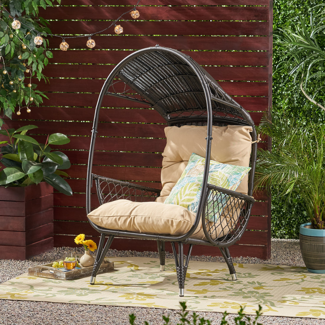 Malia Standing Basket Brown Fabric