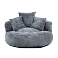 Coolmore Lazy Sofa Durable Comfort Lounger High Back Bean Bag Chair Couch With Three Pillows For Adults And Kids, Indoor & Outdoor, Single Gaming Sofa Chair For Bedroom,Office Gray Chenille Gray Foam Chenille 1 Seat