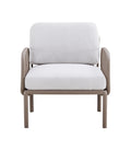 Patio Indoor Outdoor Garden Single Sofa Armchairs Plastic With Soft Cushion Weather Waterproof Chair Sectional Furniture For Balcony Garden Pool Lawn Backyard Morden Design Sitting Room 2 Single Sofa White Fabric Plastic