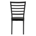 Black Finish Side Chairs Set Of 4 Metal Frame Casual Dining Furniture Black Dining Room Casual Side Chair Metal