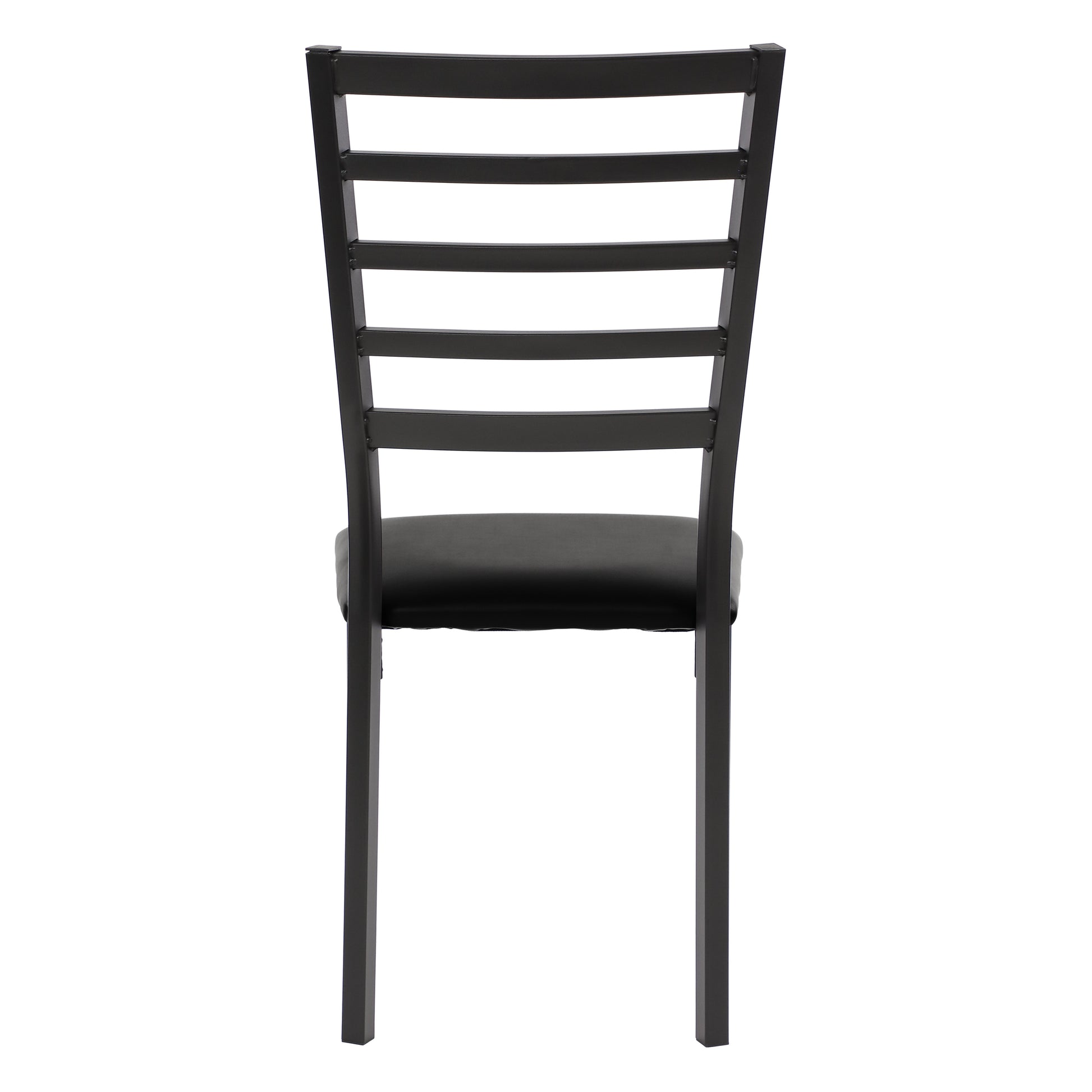 Black Finish Side Chairs Set Of 4 Metal Frame Casual Dining Furniture Black Dining Room Casual Side Chair Metal