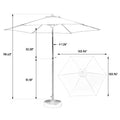 9Ft Outdoor Patio Umbrella Outdoor Table Umbrella With Push Button Tilt And Crank, Market Umbrella 6 Sturdy Ribsdeck, Backyard, Pool Base Not Included Dark Green Dark Green Garden & Outdoor Steel