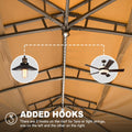 Gazebo 10X14Ft, Outdoor Gazebo With Double Roofs, Privacy Curtains, Mosquito Nettings, Heavy Duty Metal Frame Party Tent Canopy For Patio, Backyard, Deck, Lawn, Brown Brown Garden & Outdoor Uv Resistant Steel