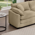 Modern Fabric Living Room Sofa With 4 Pillows Upholstered Large Deep Seating Loveseat, Tan Corduroy Tan Corduroy 2 Seat