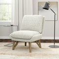Emerse White Armless Accent Chair White Foam Solid Wood