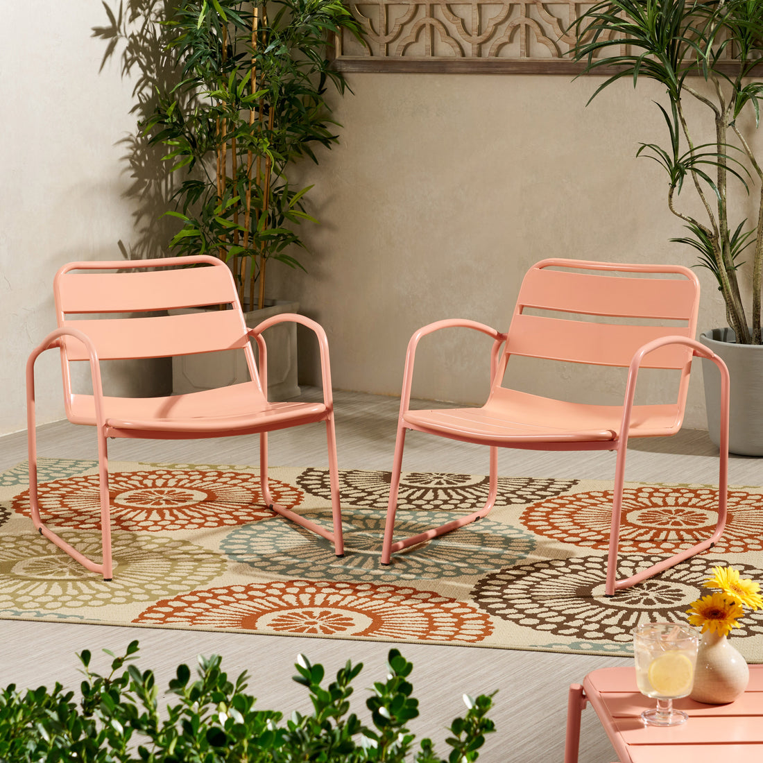 Conrad Chair Coral Iron