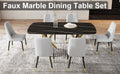 Large Modern Minimalist Rectangular Dining Table With 0.39 
