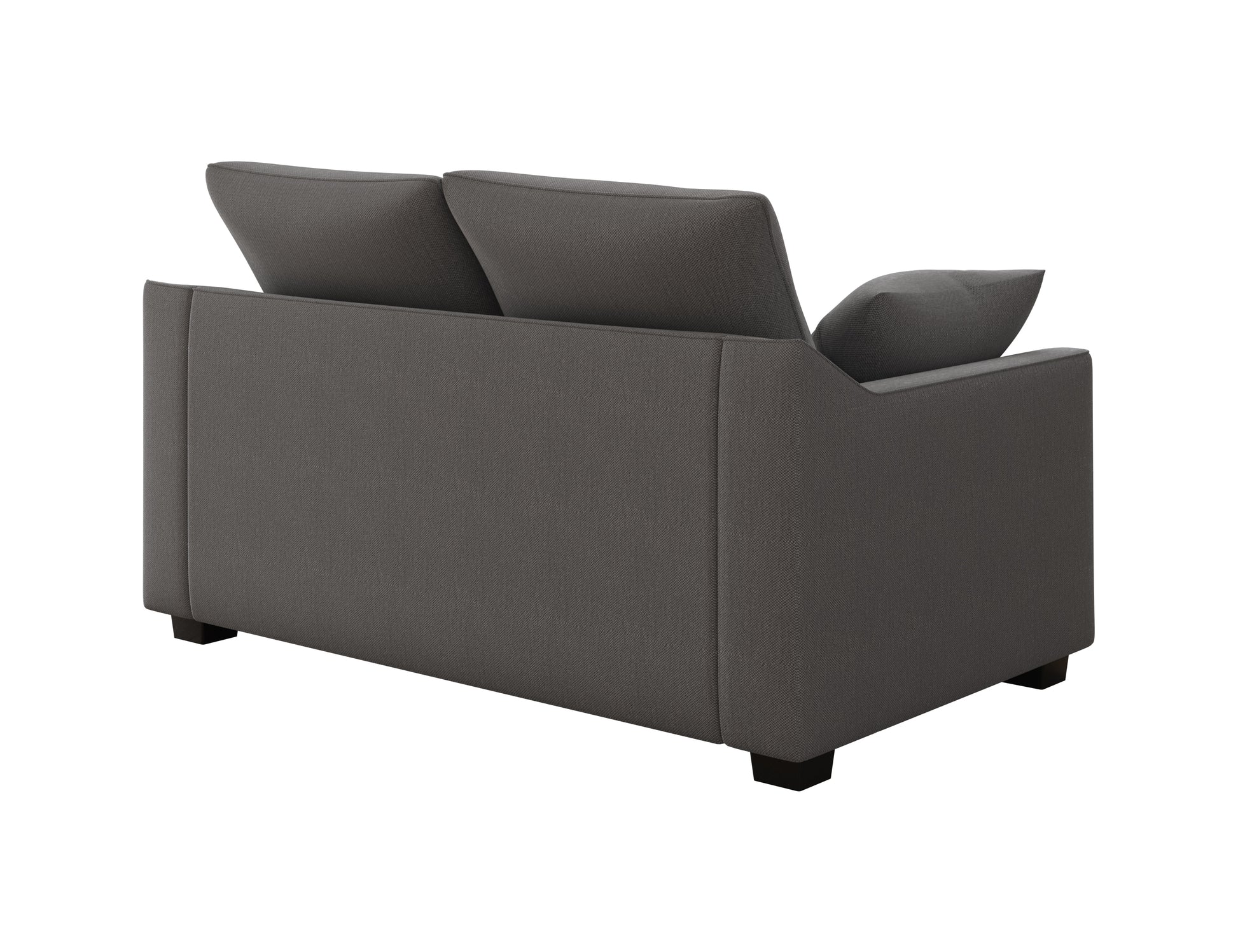 55" Loveseat Couch 2 Seater Sofa With Pillows Polyester Upholstery Duck Down Filled Cushion Sofa For Living Room Apartment,Grey Grey Polyester Wood Primary Living Space Soft Cushion Back Foam Polyester 2 Seat