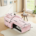 3 In 1 Sofa Bed, Convertible Sleeper Chair Sofa Bed Adjustable Pull Out Sleeper Chair Bed Multi Pockets Folding Sofa Bed For Living Room Bedroom Small Space Pink Pink Velvet 1 Seat