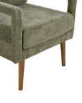 Mid Century Armchairaccent Chair With Chenille Armrest & Soft Cushion For Living Room, Bedroom, Home Office, Study, Forest Green Green Foam Wood Fabric