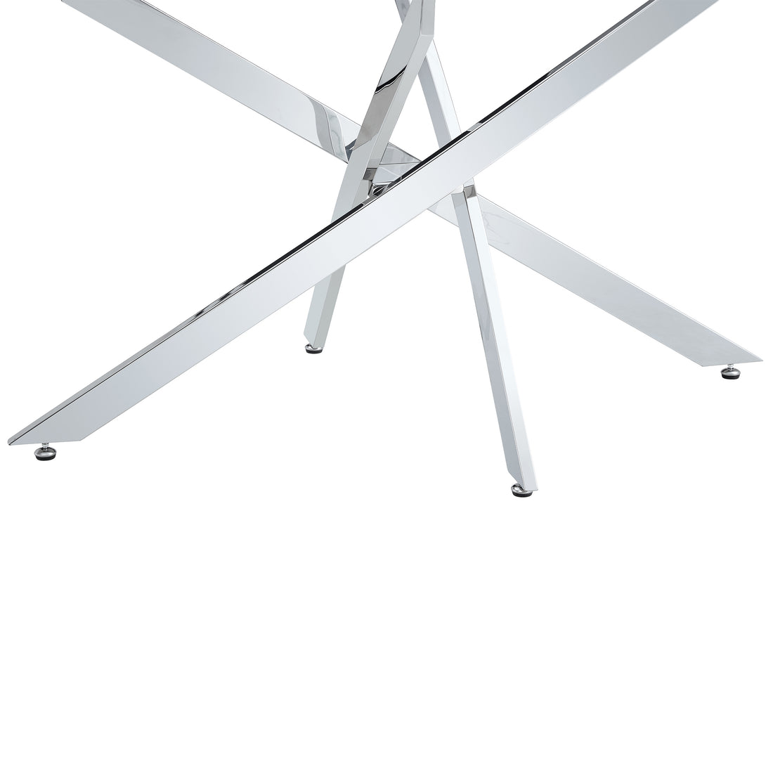 F 1539 18090 Trpl Lc Only Table Legs Silver Metal