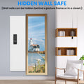 Fingerprint Touch Panel In Wall Safe,Hidden Wall Safe For Rifles And Pistols With Adjustable Shelves,Assembled Storege Safe For Firearm And Valuables White Fingerprint White Steel