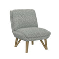 Emerse Gray Armless Accent Chair Gray Foam Solid Wood