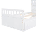 L Shaped Space Saving Twin Loft And Twin Platform Bed With 7 Drawers And Full Guardrails White Twin White Solid Wood