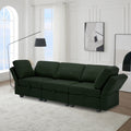 Oversized Modular Sectional Convertible Fabric Sofa Set,Extra Large Sectional Storage Seat Couch For Living Room, 3 Seat Modern Modular Sofa Green Green Polyester 3 Seat