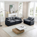Modern Living Room Sofa Two Pieces Set, Suitable For Living Room And Small Apartment2 Pieces Sofa Set Consists Of A Single Seat Sofa And A 2 Seater Sofas,Grey Corduroy Grey Corduroy 3 Seat