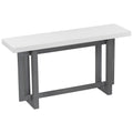 Contemporary Console Table With Wood Top, Extra Long Entryway Table For Entryway, Hallway, Living Room, Foyer, Corridor Dark Gray White Solid Wood Mdf