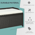 Outsunny Outdoor Wicker Storage Bench Deck Box, Pe Rattan Patio Furniture Pool Container Storage Bin With Interior Waterproof Bag And Comfortable Cushion, Cream White Cream White Aluminum