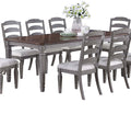Light Grey And Cherry Contemporary Style 1Pc Dining Table Wooden Frame Dining Room Furniture Cherry,Light Grey Seats 6 Dining Room Classic,Contemporary,Modern Rubberwood Kitchen & Dining Tables