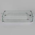 Rectangular Fire Pit Wind Guard Clear Glass
