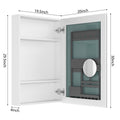20'' W X 30'' H Bathroom Mirror Medicine Cabinet Wooden Door Medicine Cabinets For Bathroom, Wall Mounted Recessed Or Surface, Bathroom Mirror With Storage, Right Opening Door White Engineered Wood