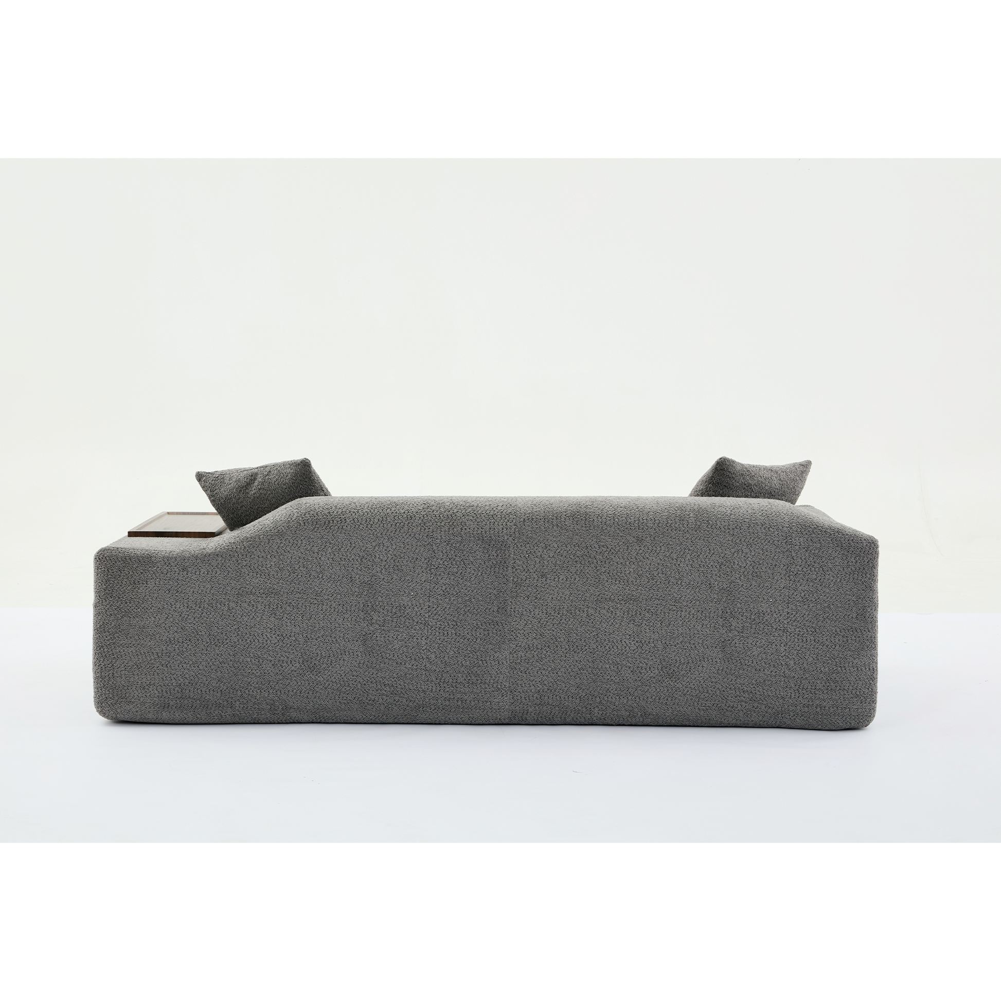 Arrived 2 Piece Boucle Cloud Sofa Set, Upholstered Sofa Set, Modern 3 Seater And 2 Seater Sofa With Mdf End Table For Living Room ,Apartment,3 2 Couch,Boucle,Dark Gray Gray Polyester Primary Living Space Soft Tight Back Modern Square Arms Foam