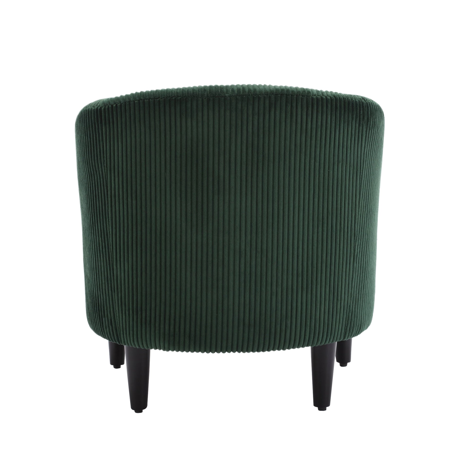 Coolmore Living Room Accent Barrel Chair, Century Modern Style Decorative Chair, Armchair For Living Room With Thick Cushions And Pillows, Comfy Single Sofa Chair, Chair With Wooden Legs Emerald Corduroy