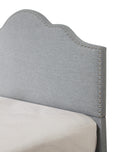 Kopa Gray Queen Upholstered Bed Queen Gray Foam Solid Wood