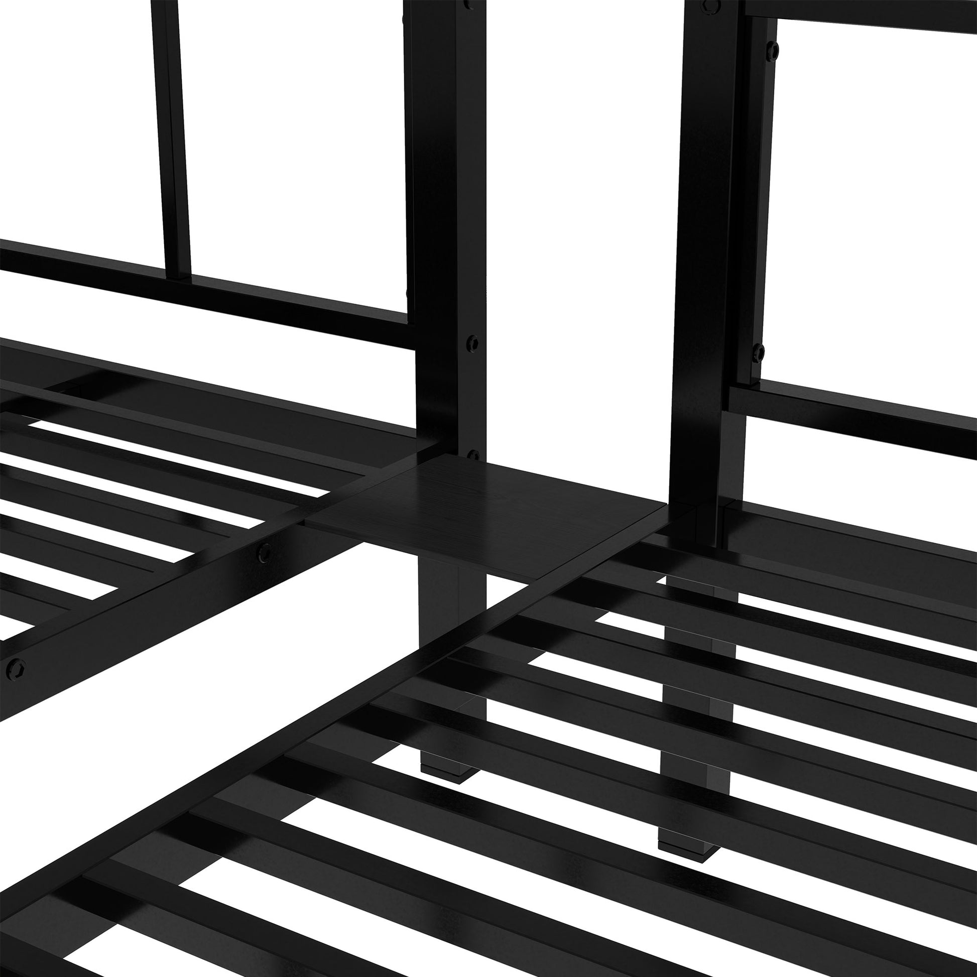Twin Over Twin & Twin Bunk Beds For 3, Twin Xl Over Twin & Twin Bunk Bed Metal Triple Bunk Bed, Black Twin Black Metal