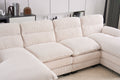 U Shaped Profile Sofa, Including Two Single Seats And Two Chaise, Modular Sofa, Corduroy Sofa White Foam Corduroy 4 Seat