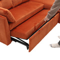 United We Win Furniture, Modular L Shaped Sofa, Modular Long Sofa With Reversible Chaise Lounge, Sofa Bed, Sleeper Sofa, Modular Sofa Combination With Storage Seats. Orange Velvet 3 Seat