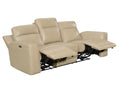 Doncella 3 Piece Power Reclining Living Room Set Beige Beige Wood