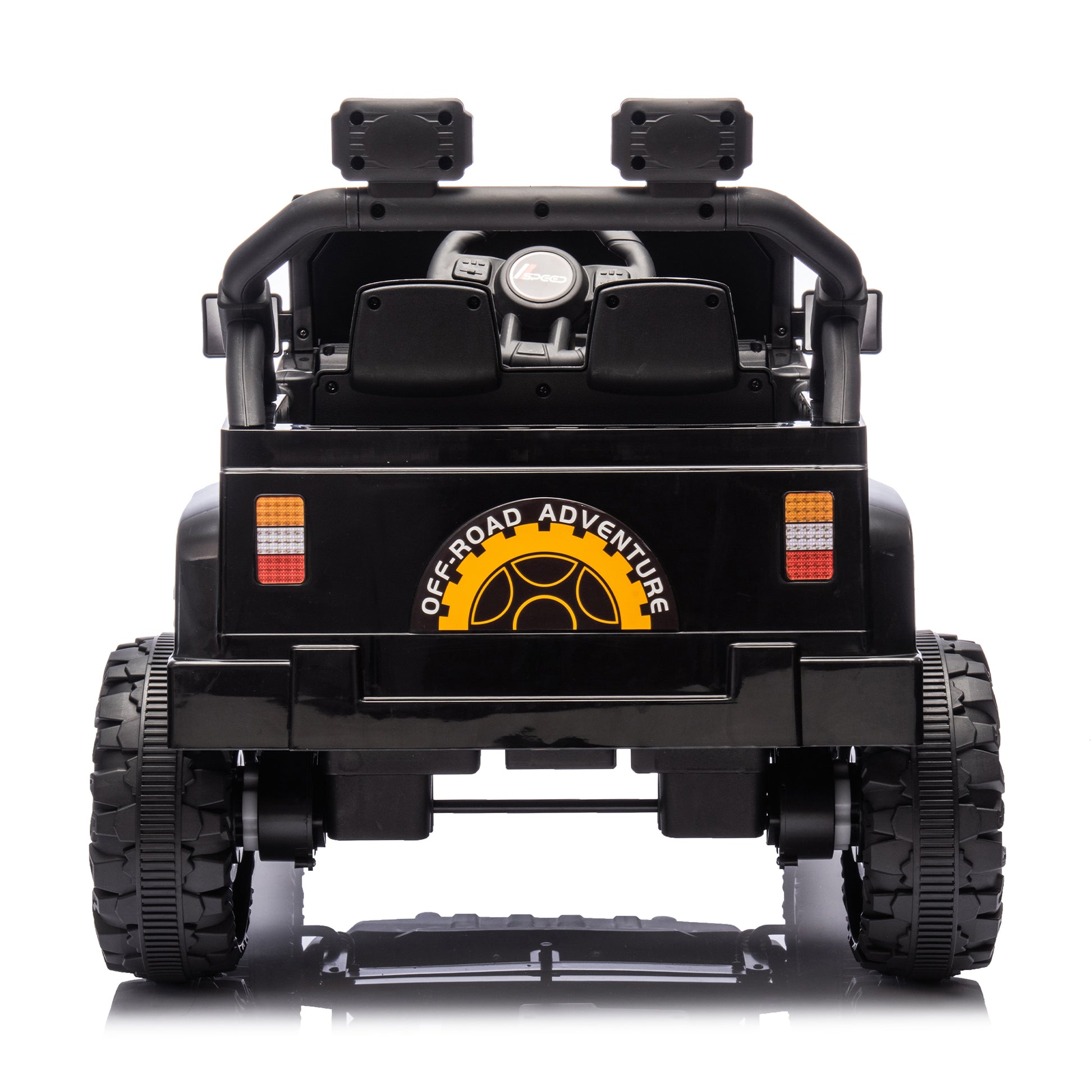 12V Kids Ride On Electric Car W Parents Control,Dual Drive, Four Wheel Suspension,With Music,Bluetooth,Mp3,Usb,With Headlights, Steering Wheel Quick Release,Slow Start For Kids Aged 3 4. Black 50 99 Lbs Polypropylene