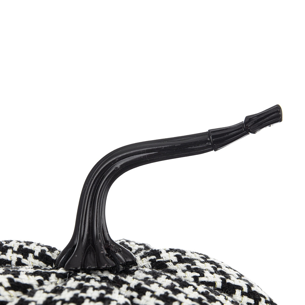 7X7X7.5" Fabric Pumpkin Decor, For Holiday Halloween Decoration Black,White Polyester