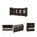 Harrison Entryway Shoe Rack, Eight Cube Spaces 8 Or More Brown Horizontal Primary Living Space Wood Contemporary Melamine Engineered Wood