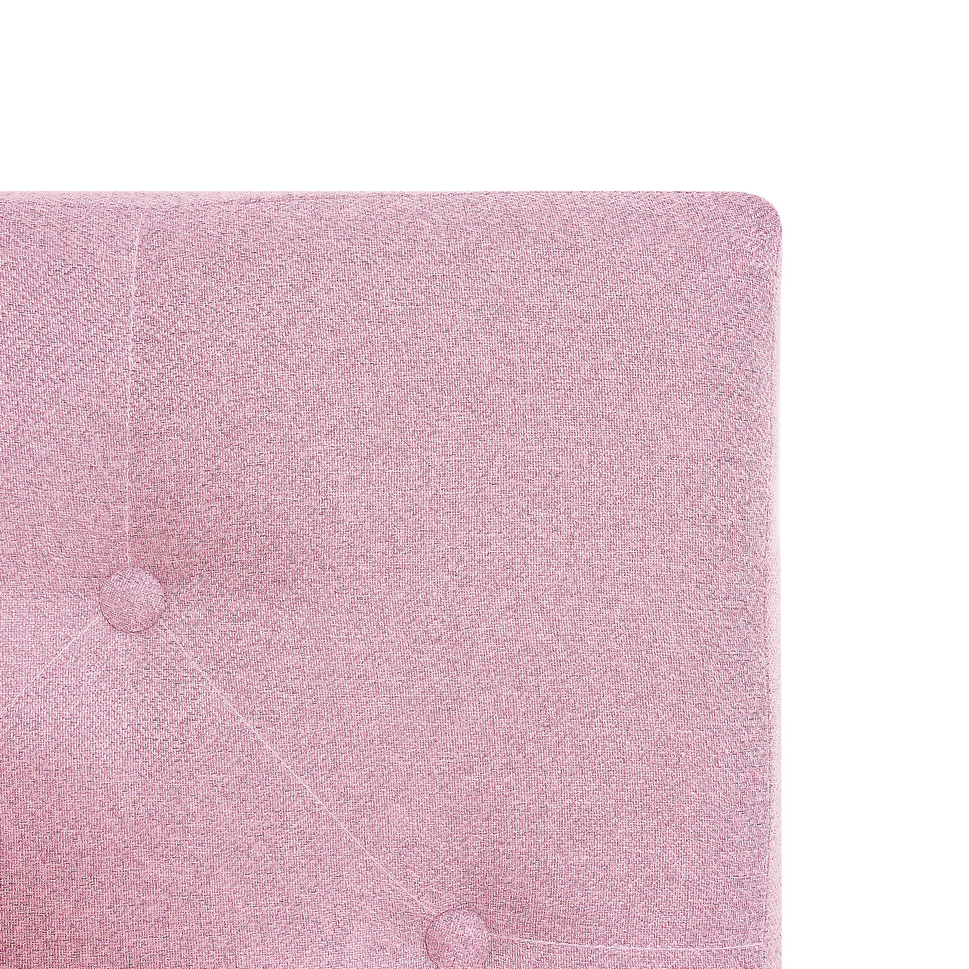 Queen Size Upholstered Platform Bed Frame With Modern Button Tufted Linen Fabric Headboard, No Box Spring Needed, Wood Slat Support, Easy Assembly, Pink Queen Pink Linen