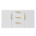 36'' Wall Mounted Bathroom Vanity Without Sink, Floating Bathroom Storage Cabinet With 2 Drawers, Solid Wood Bathroom Cabinet Not Include Basin Sink White Bathroom Modern Mdf