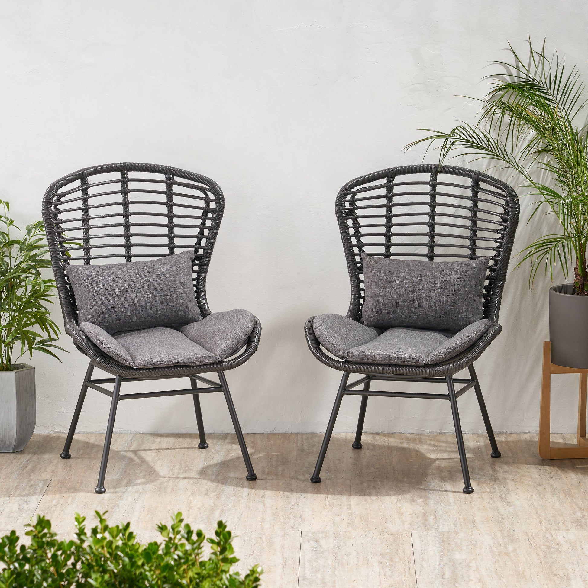 La Habra Chair Grey Iron Plastic