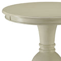 Antique White Accent Table With Pedestal Base Antique White Primary Living Space Farmhouse,Modern Round Wood Pedestal