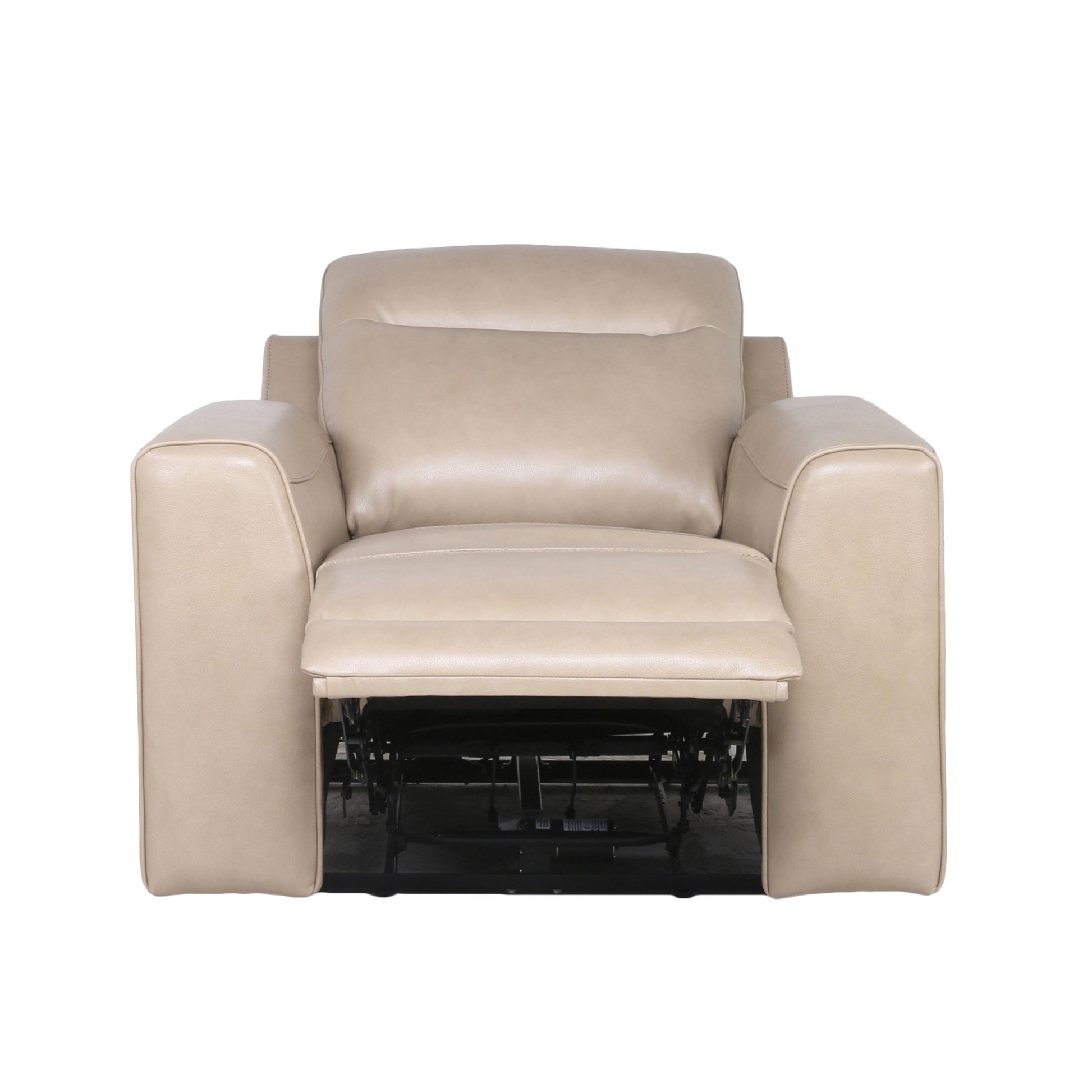 Doncella 3 Piece Power Reclining Living Room Set Beige Beige Wood