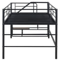 Mid Loft Bed With Storage Stairs, Twin, Black Twin Black Mdf Metal