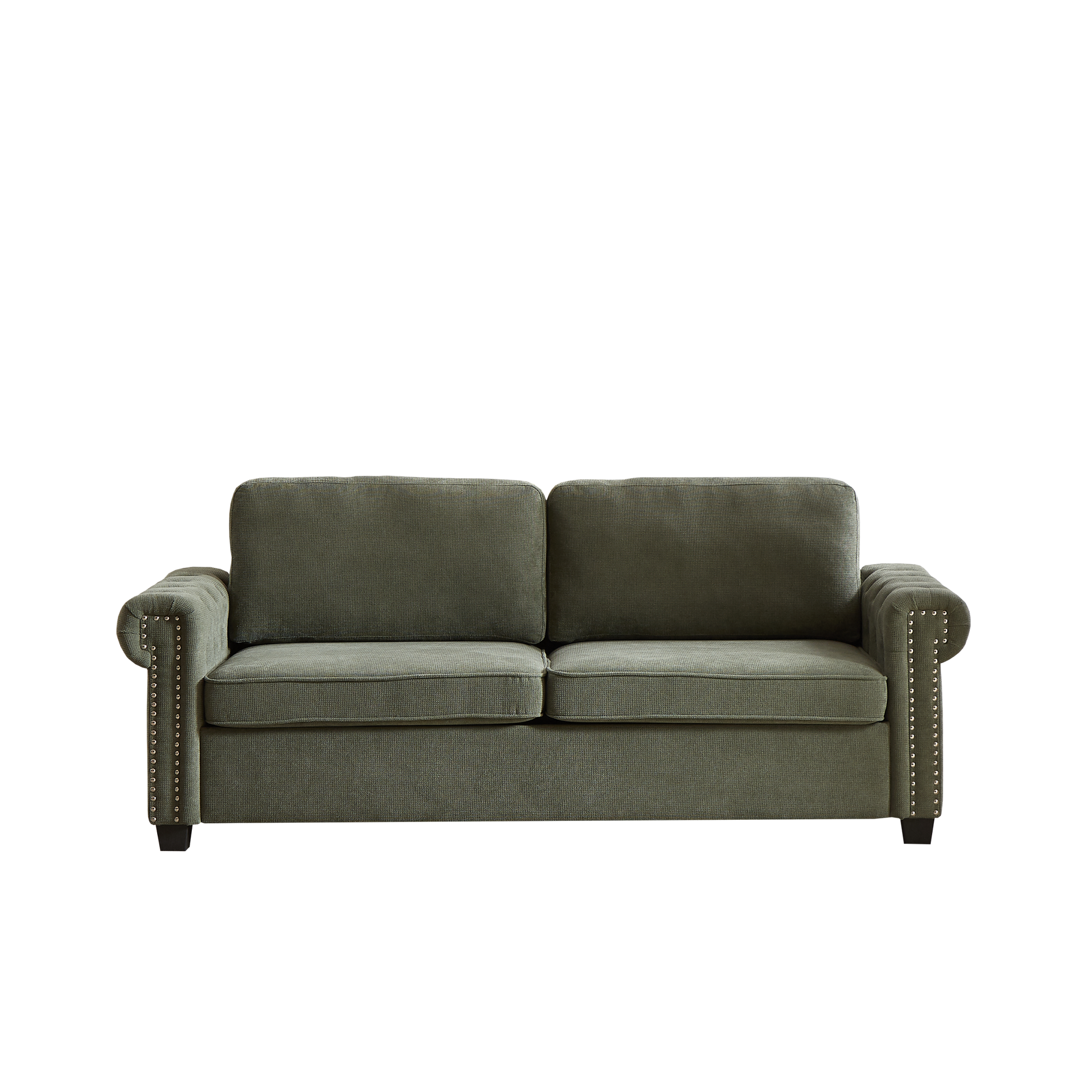 Fx 83.8" Convertible Sleeper Sofa Bed, 2 In 1 Pullout Sofa Bed, Polyester Sleeper Sofa Bed With Folding Mattress, Living Room Pullout Sofa Bed, Apartment Small Space Sofa Sleeper Green Polyester Pine Foam Fabric 3 Seat