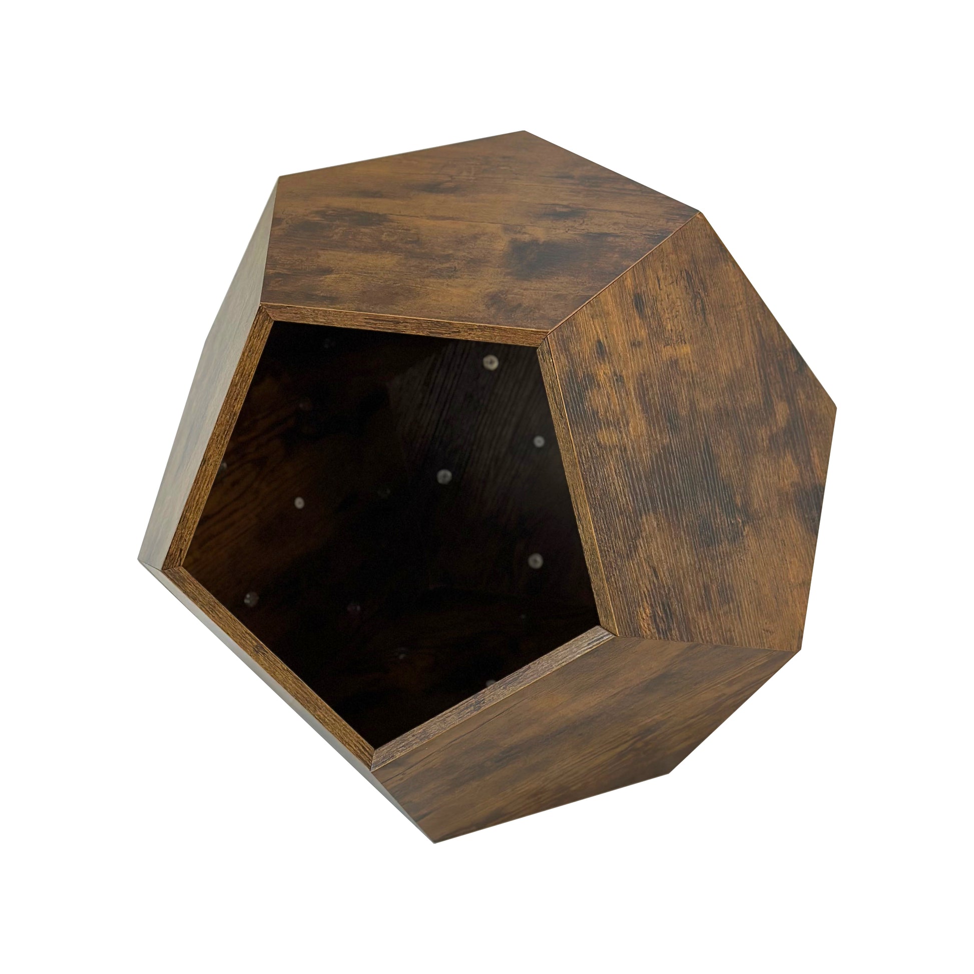 25.98'' Shaped Modern Pet Furniture Cat Kennel Side Table Mdf Multi Purpose Furniture Antique Wood Color Antique Brown Mdf