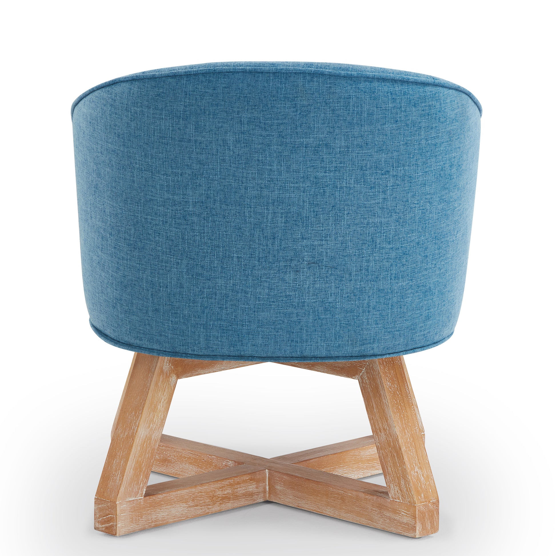 Swivel Chair With Cross Shaped Wooden Base,Lounge Chair With Solid Wood Legs, 360 Freely Swivel Chairclassic Linen Fabric For Living Room, Bedroom, Office, Dresser Light Blue Light Blue Primary Living Space American Design,Artsy,Classic,Modern Rubberwood